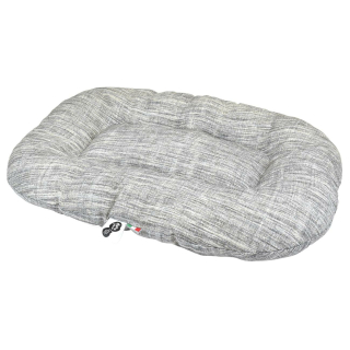 Oval cushion quilted Cliff 60x43x7cm gray